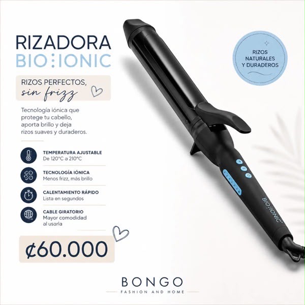 RIZADORA PARA CABELLO BIONIC