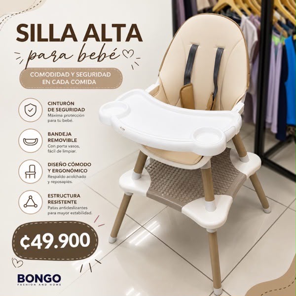 SILLA DE COMER PARA BEBE Y CONVERTIBLE EN MESA