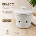 FRASCO DE CERAMICA CON TAPA PARA TU COCINA