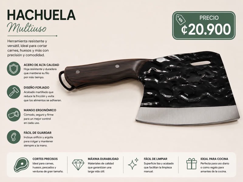 HACHUELA MULTIUSOS PARA TU COCINA