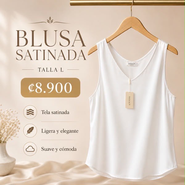 BLUSAS SATINADAS PARA MUJER