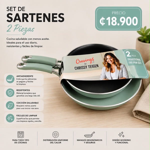 SET DE SARTENES ANTIADHERENTES