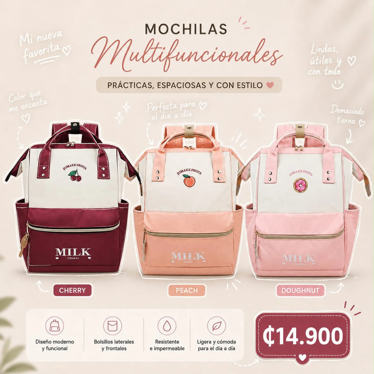 Pañaleras Multifuncional para bebé
